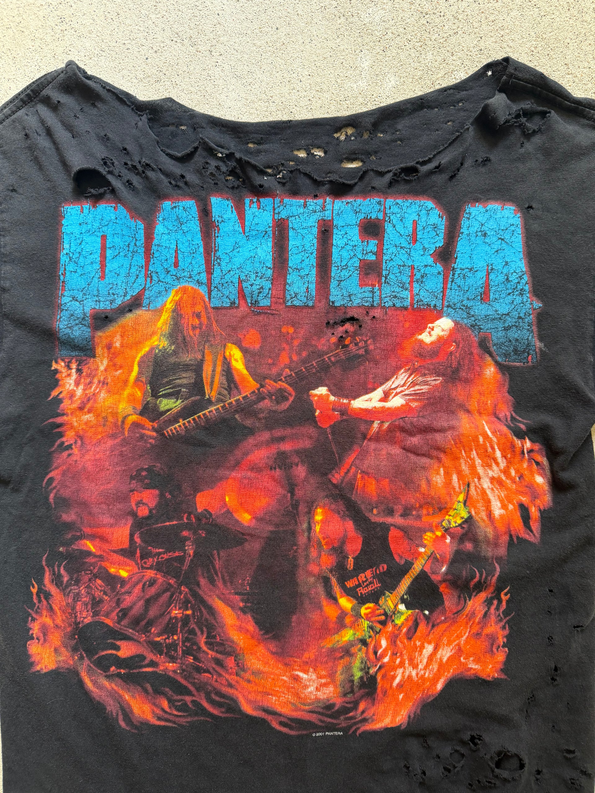 2000s Pantera Distressed Band Tee | Size M