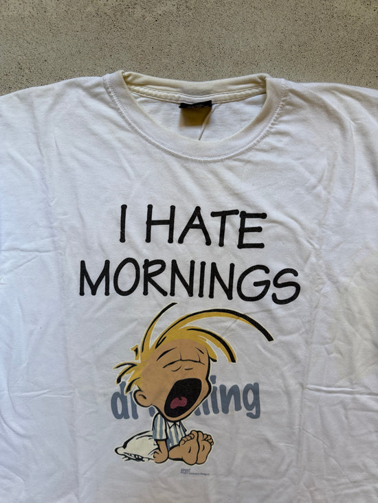 2000s I Hate Mornings Cartoon Tee | Size XL