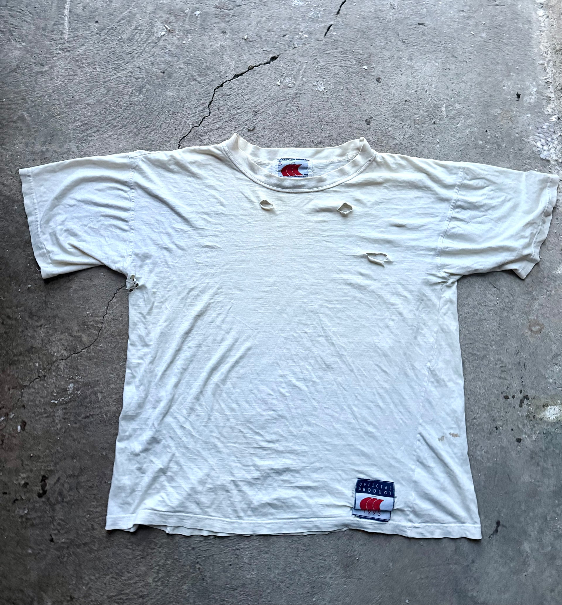 90s Distressed Blank Tee | Size XL