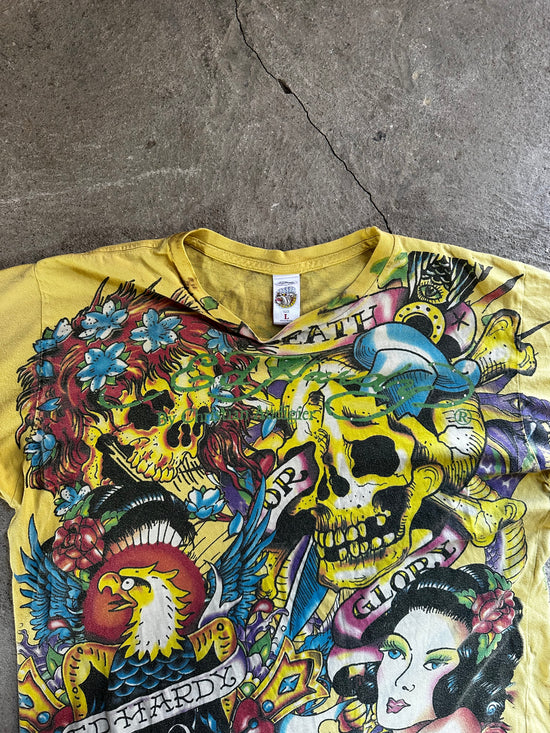 Ed Hardy Tattoo Tee Made in USA | Vintage 2000s | Size L