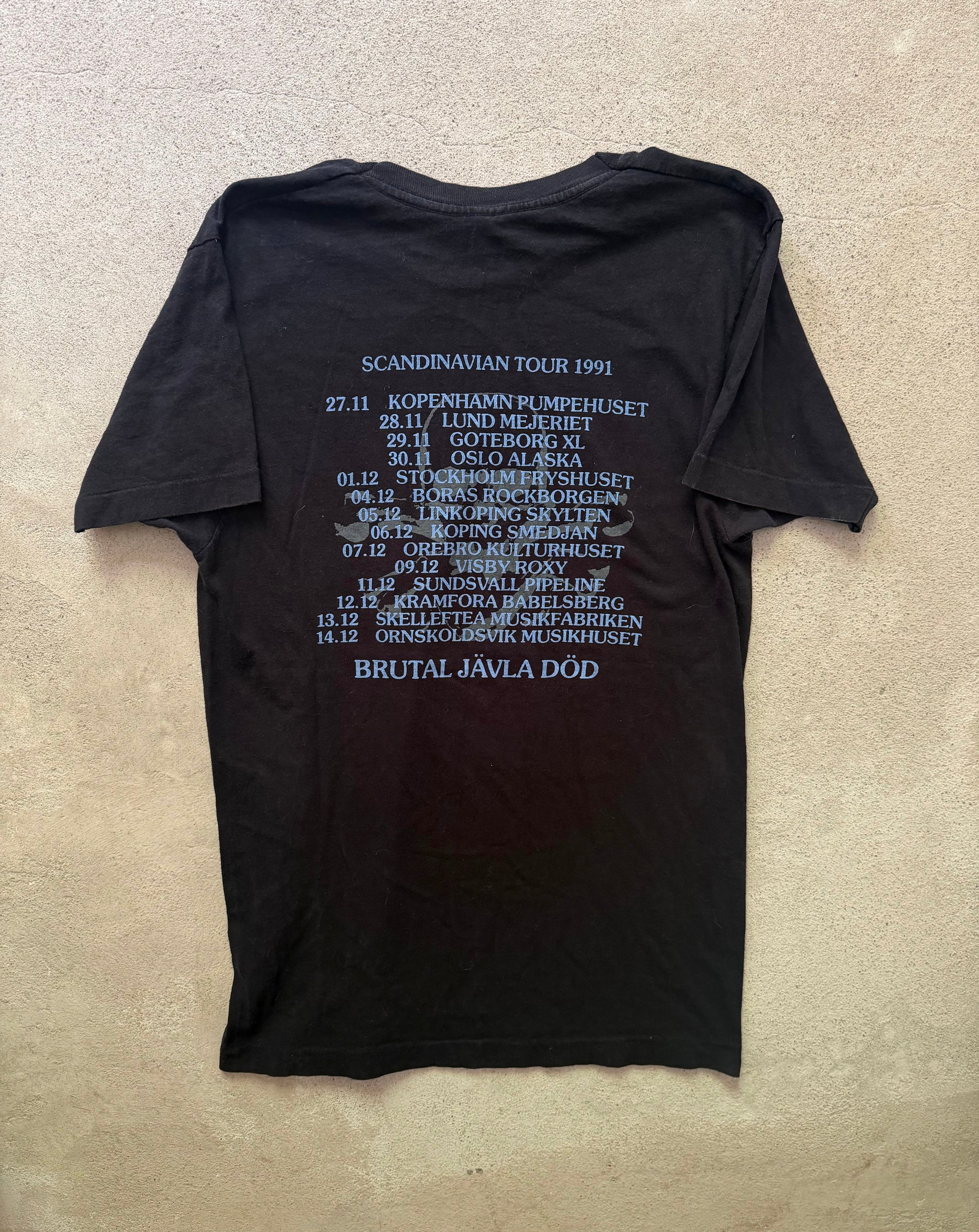 90s Entombed Scandinavian Tour 1991 Vintage T-Shirt | Size L