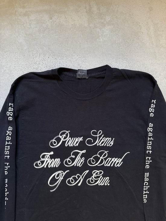 90s Rage Against The Machine “Power Stems From The Barrel Of A Gun” Longsleeve | Size XL