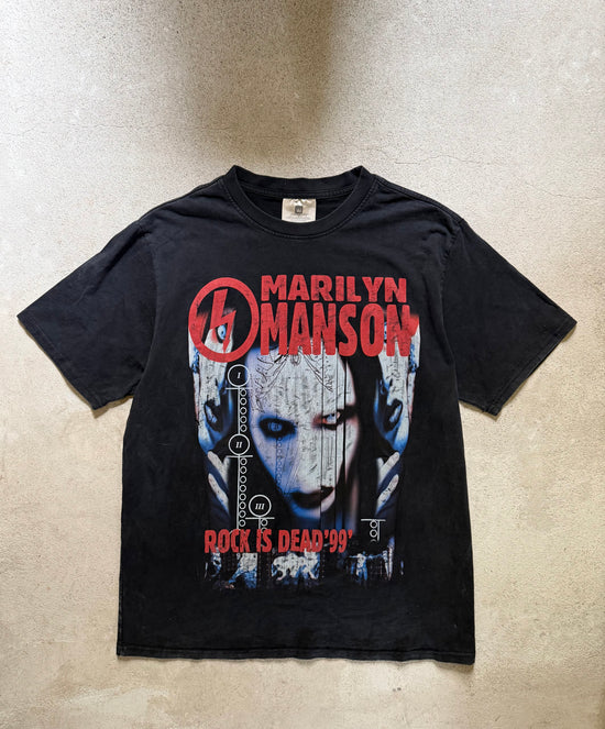 90s Marilyn Manson Rock Is Dead ’99 T Shirt | Size XL