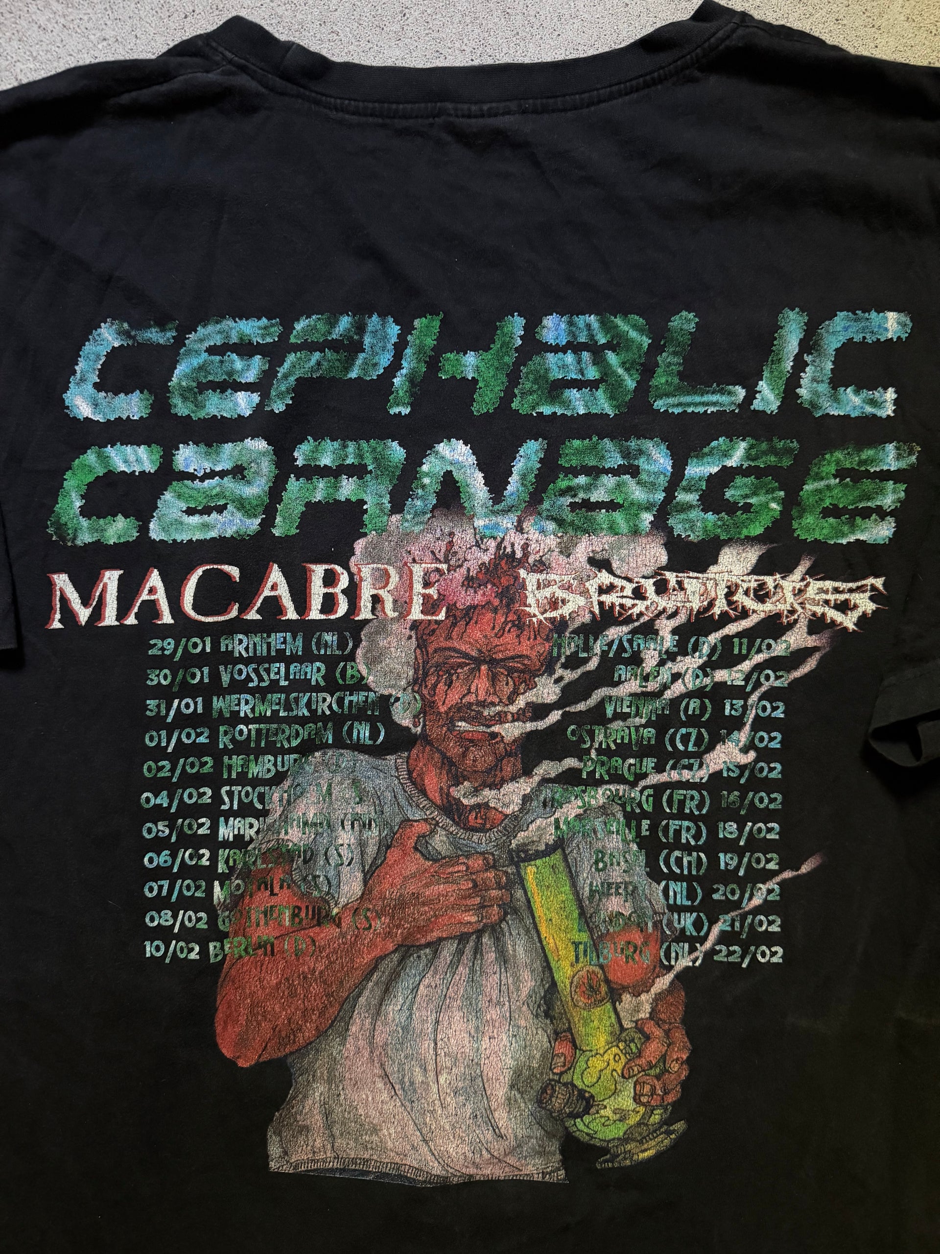 2000s Cephalic Carnage Macabre European Tour Band Tee | Size L