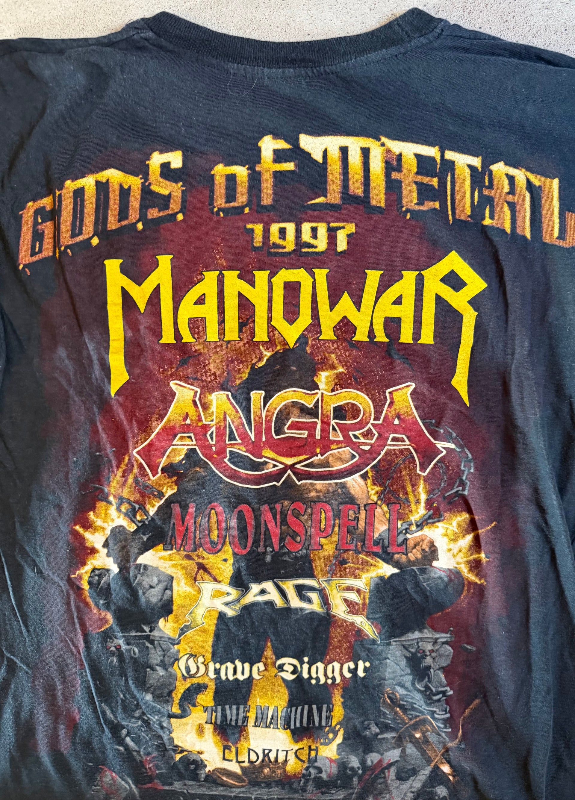 90s Manowar Gods of Metal 1997 T Shirt | Size M