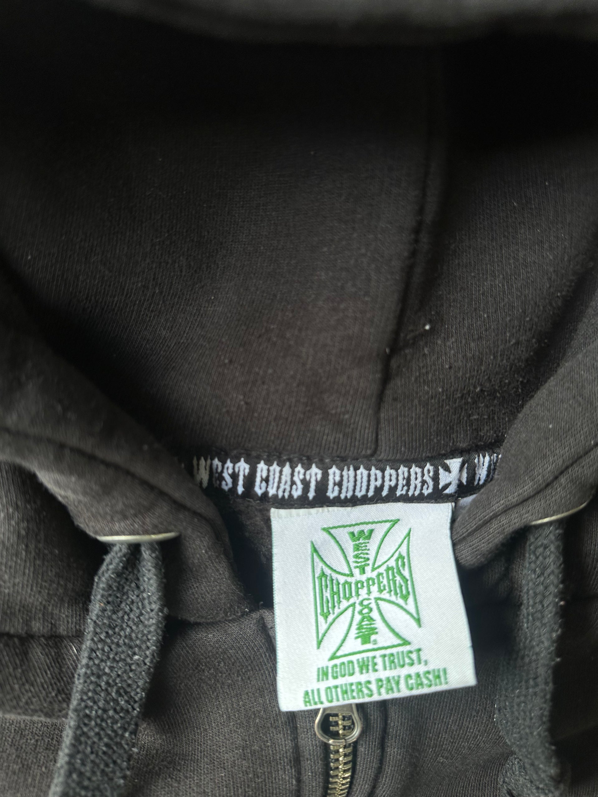 2000s West Coast Choppers “El Diablo Motorcycle” Zip Hoodie | Size M