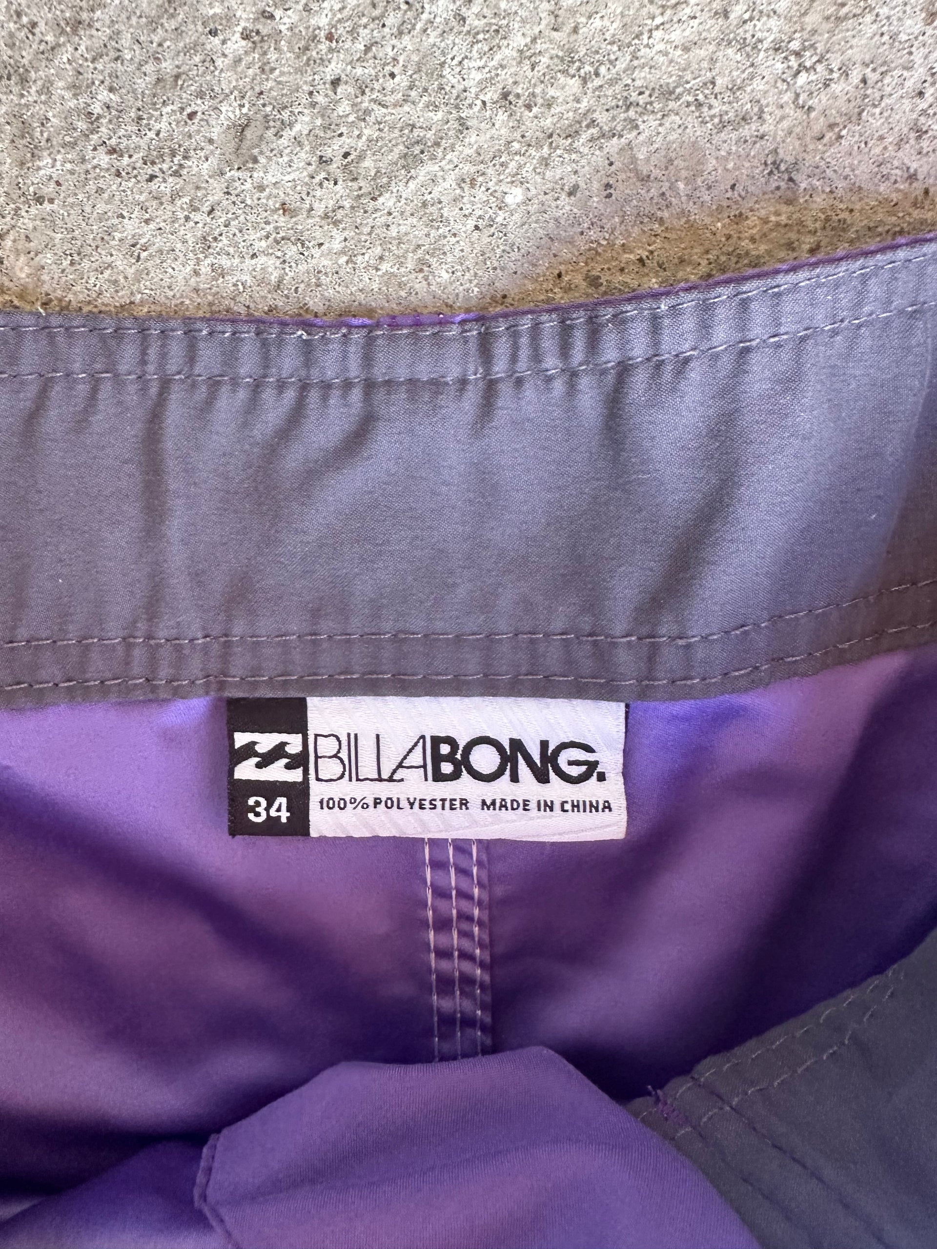 Billabong Purple Logo Board Shorts | Size 34