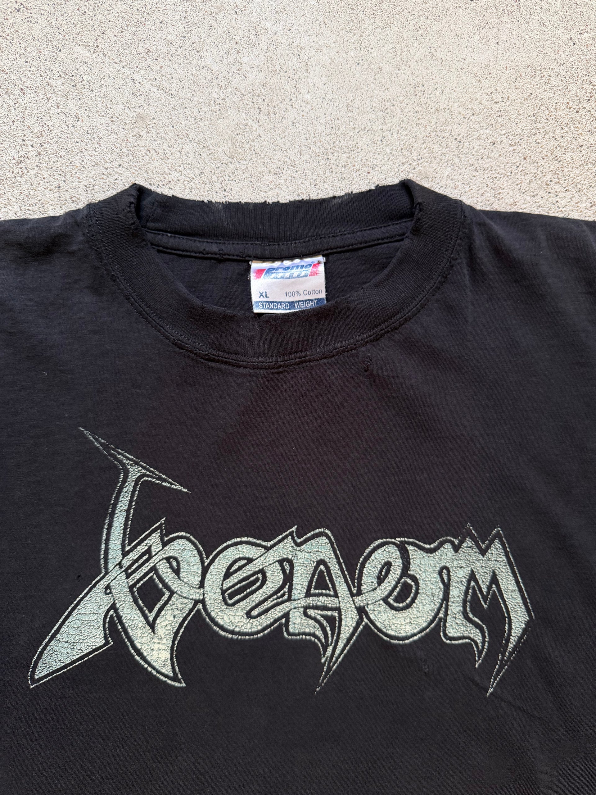 90s Venom Tablet of Seth Print T-Shirt | Size XL