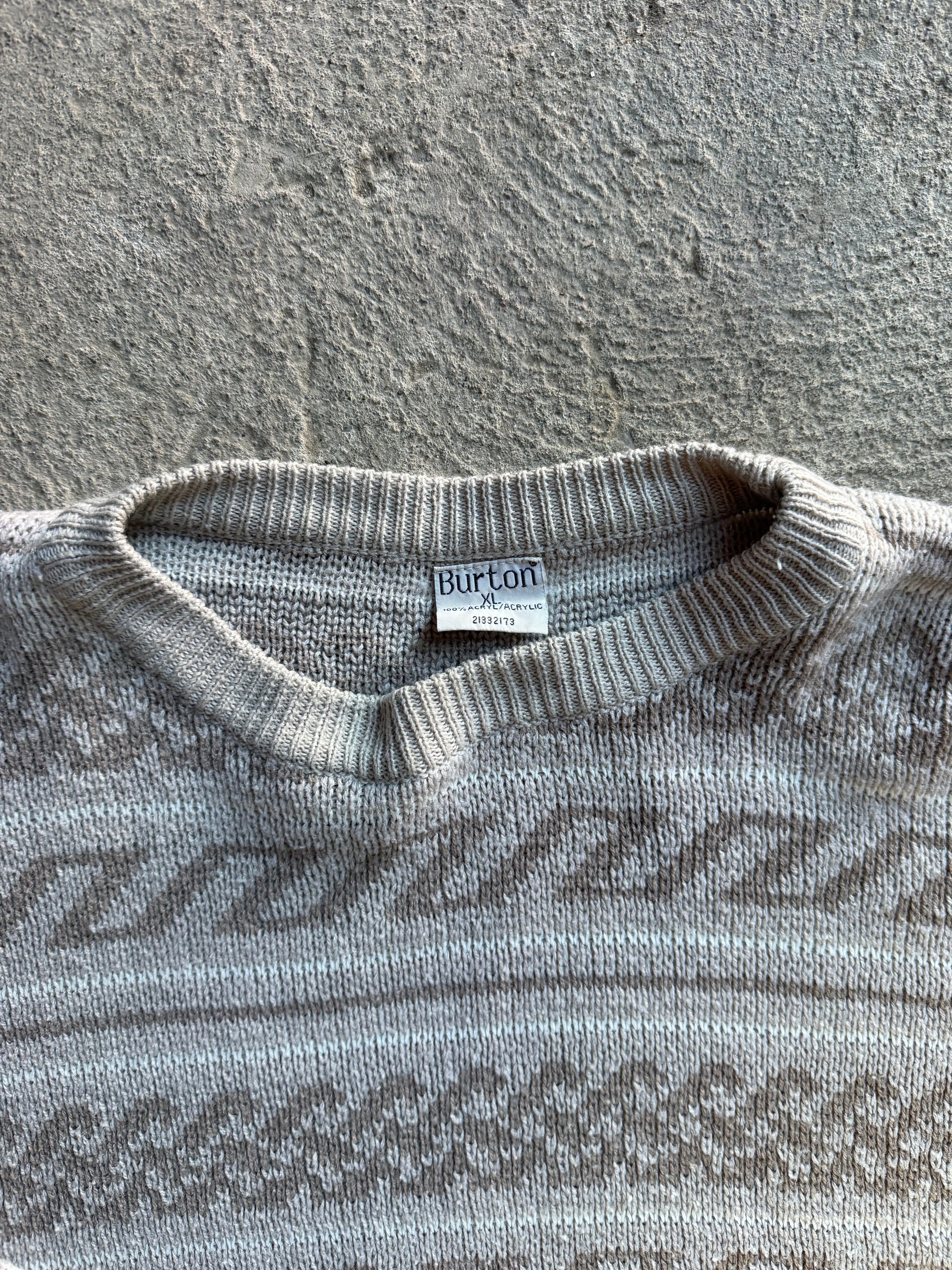 90s Burton Pattern Knit | Size XL