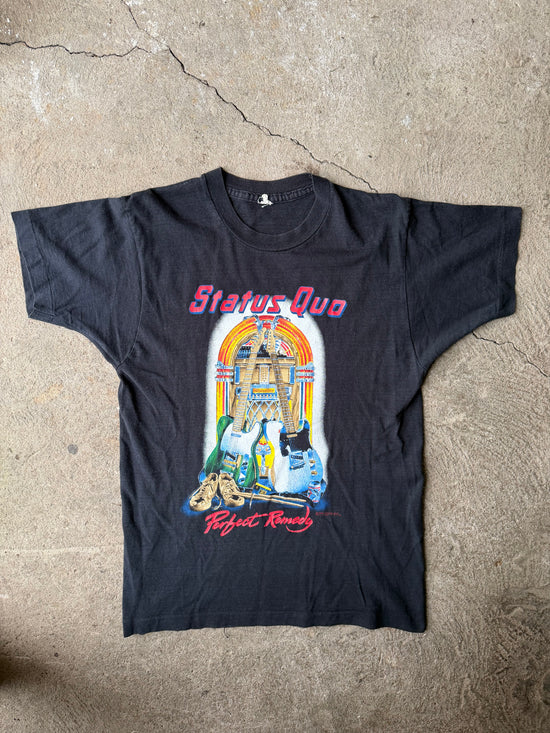 80s Status Quo Perfect Remedy Tour 1989 Vintage T-Shirt | Size M