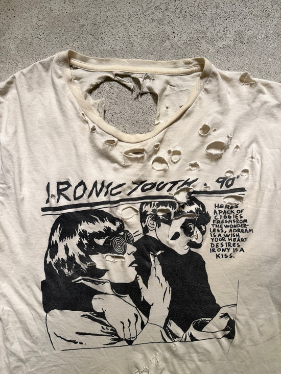 2010s Ironic Youth Distressed T-Shirt Size L