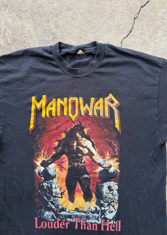 90s Manowar Hell On Wheels Tour 1997 Vintage T-Shirt | Size L