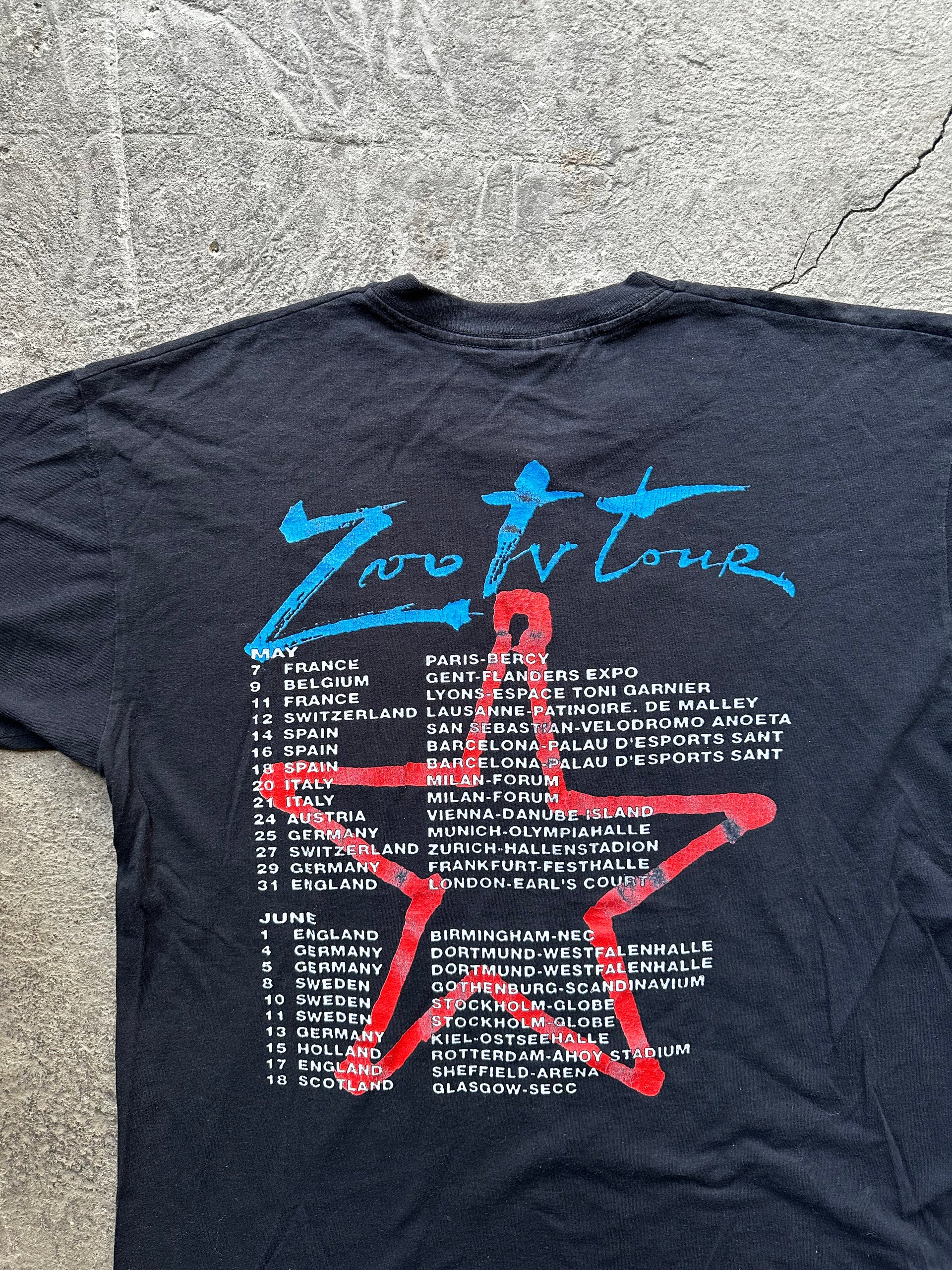U2 Zoo TV Tour Trabant T-shirt 1992 Vintage | Size L/XL