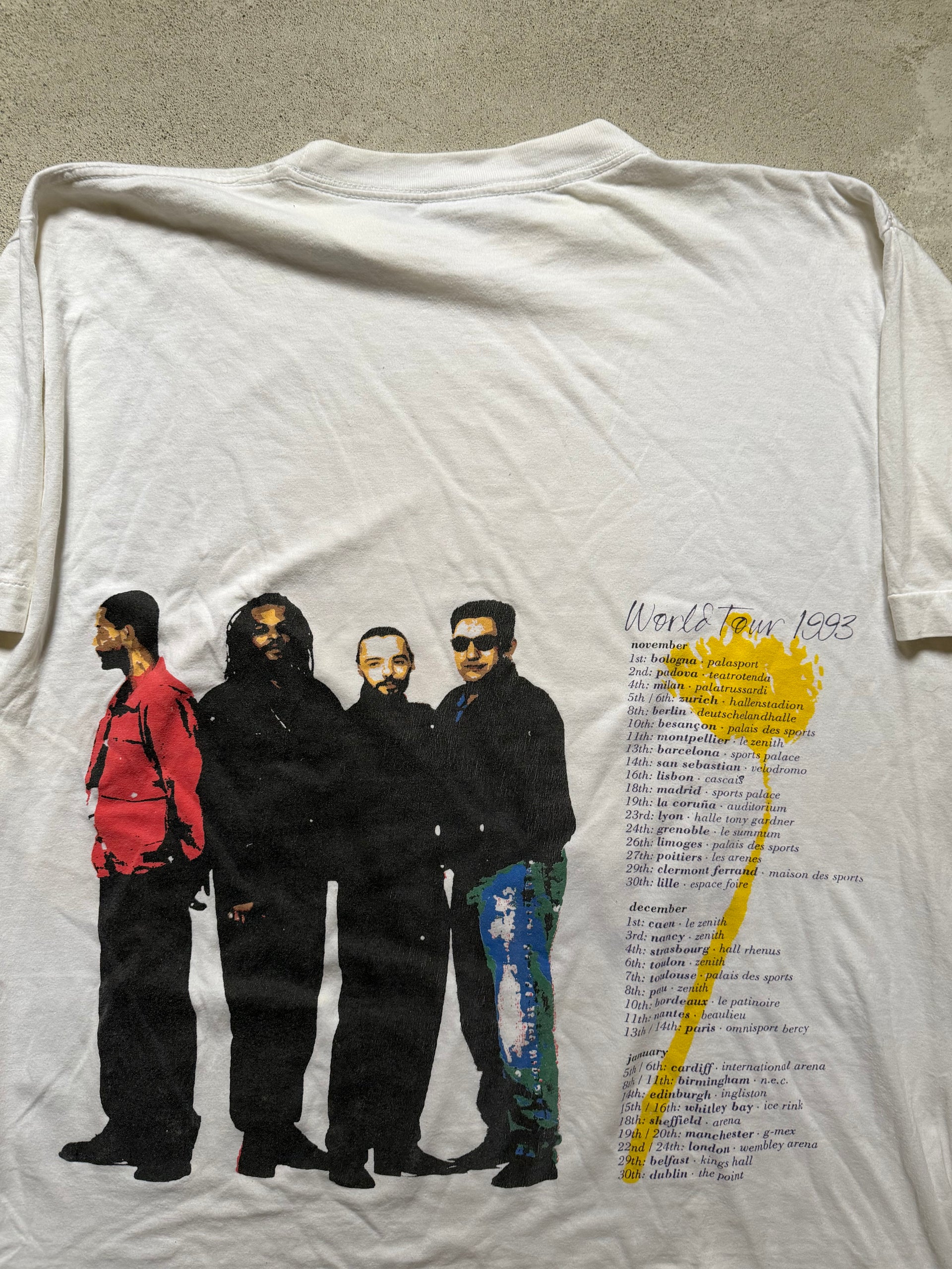 90s UB40 World Tour 1993 T-Shirt | Size XXL