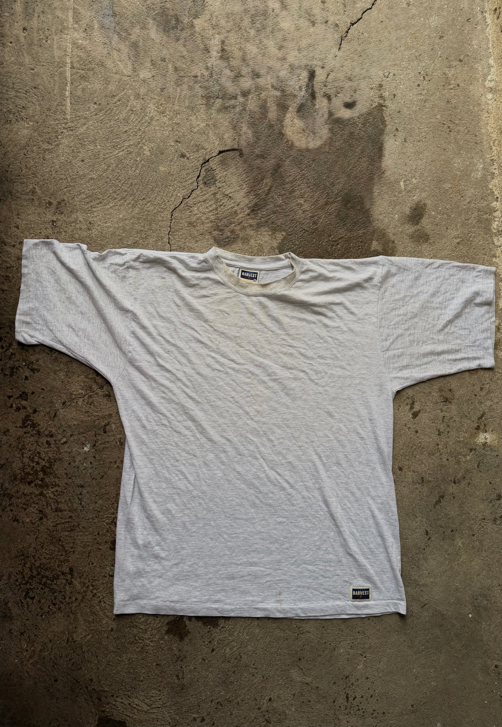 90s Blank Grey Single Stitch T-Shirt | Size XL
