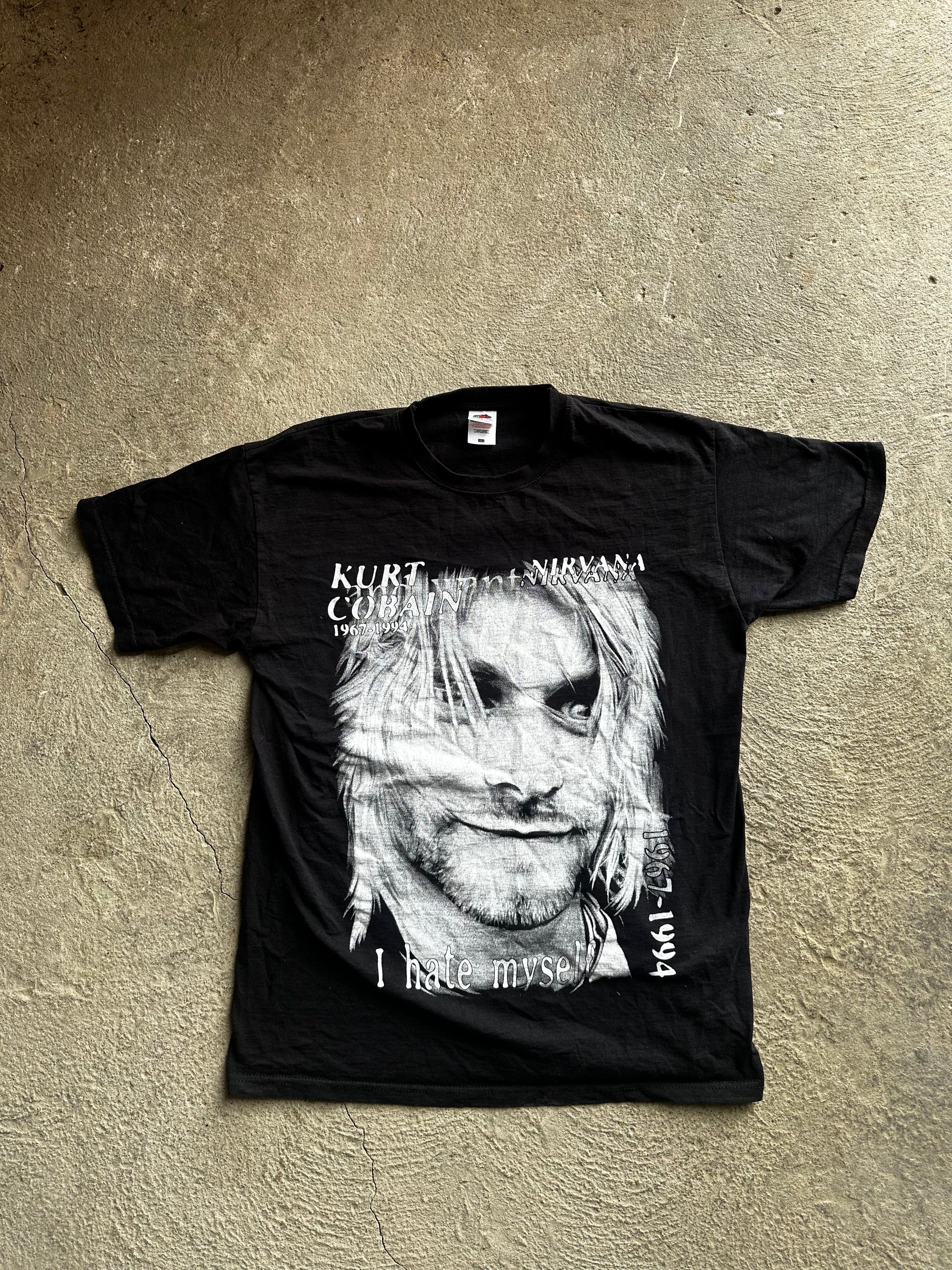 Kurt Cobain Tribute Tee “I Hate Myself” | Size L