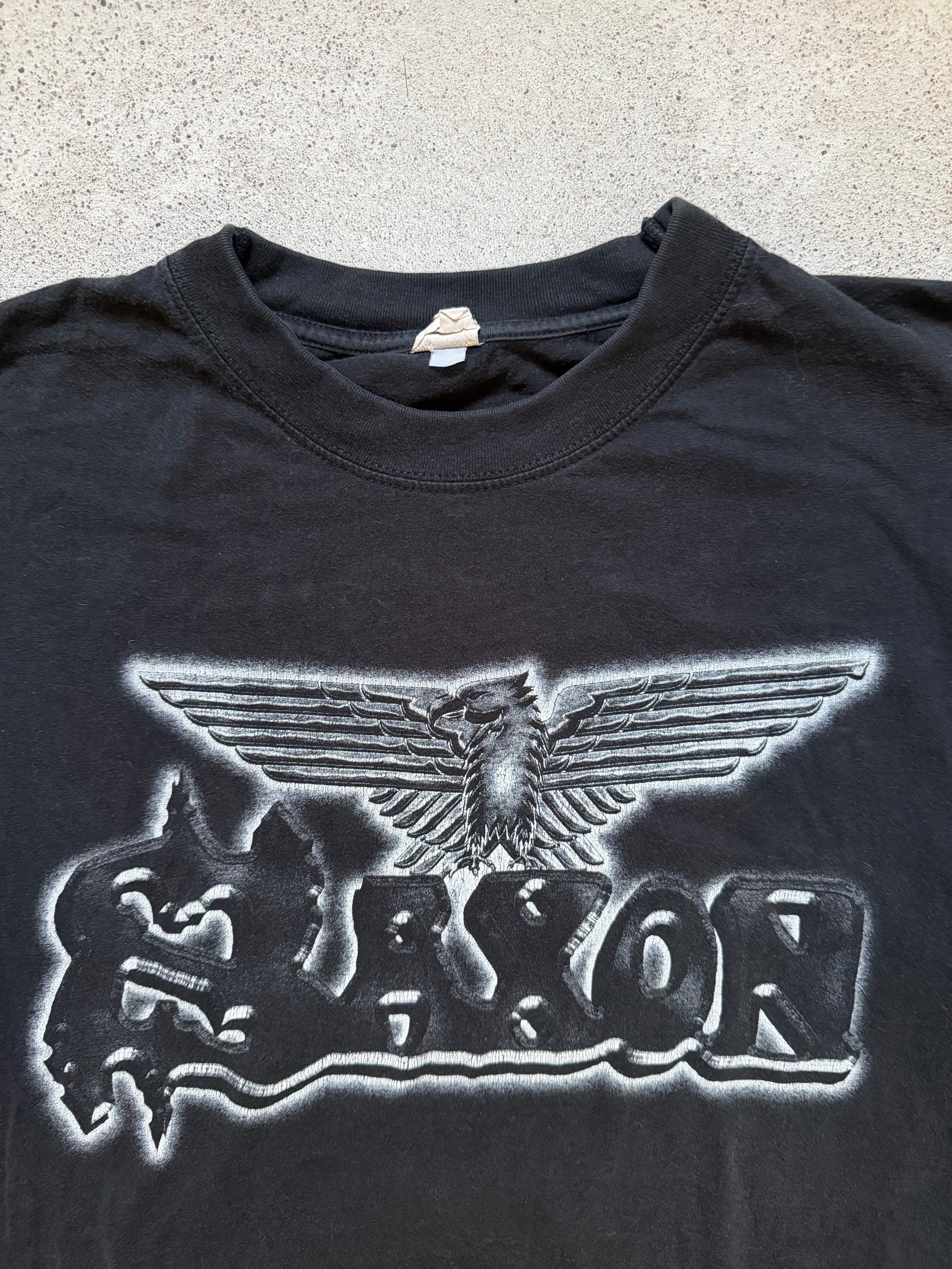 2000s Saxon Killing Ground European Tour 2001 T Shirt | Size L