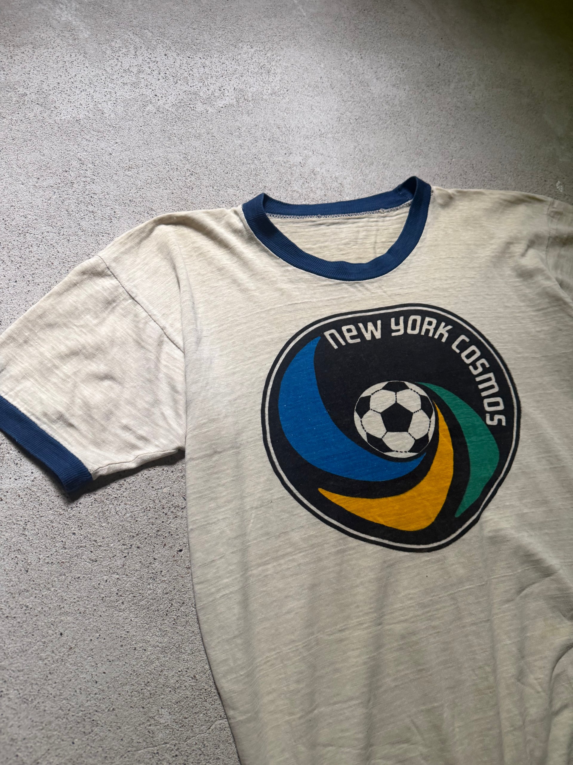 1970s New York Cosmos Ringer T-Shirt | Size L