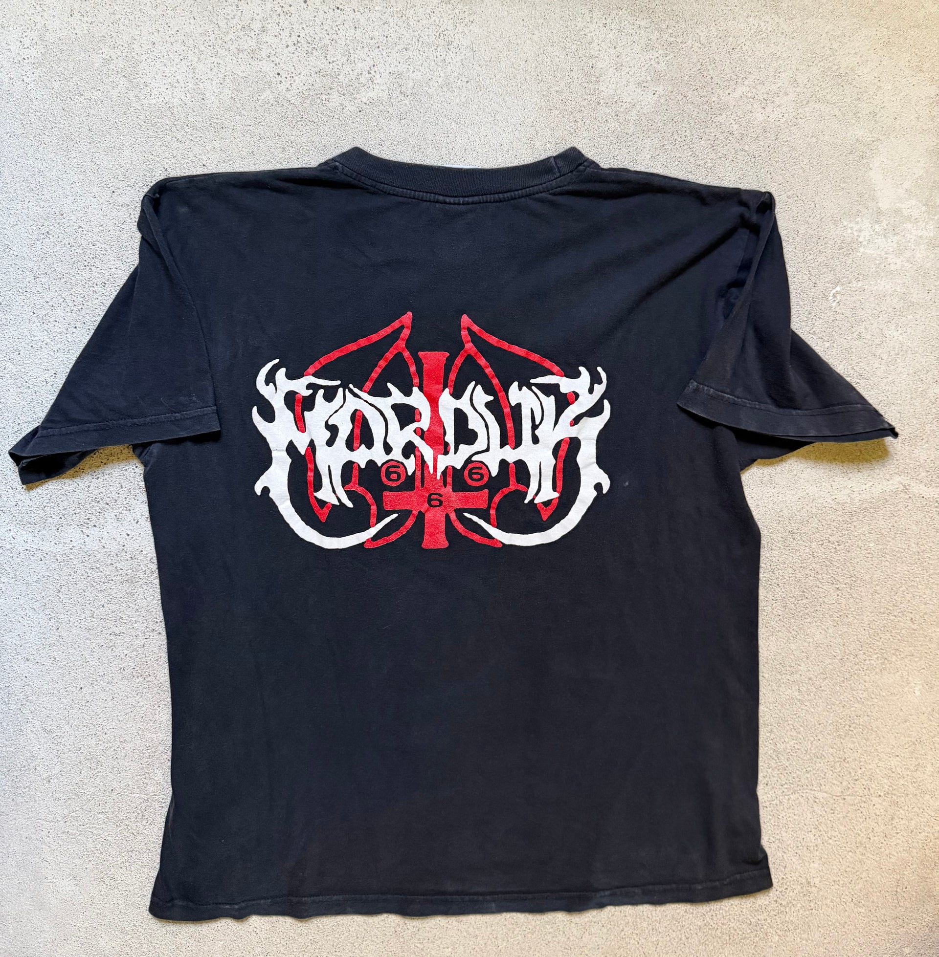 90s Marduk 666 Logo Double Sided T-Shirt | Size M
