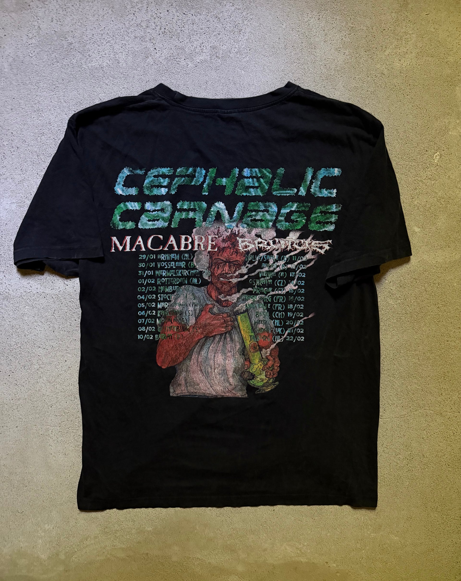 2000s Cephalic Carnage Macabre European Tour Band Tee | Size L