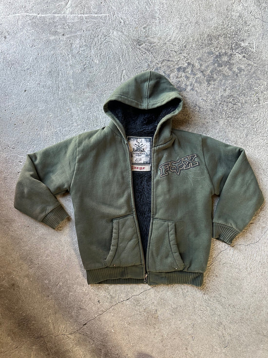 2000s Fox Sasquatch Hoodie Sherpa Lined | Size L