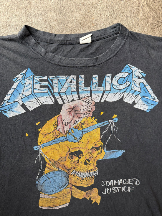 90s Metallica Damaged Justice Steamhammer Backprint Tee | Size XL