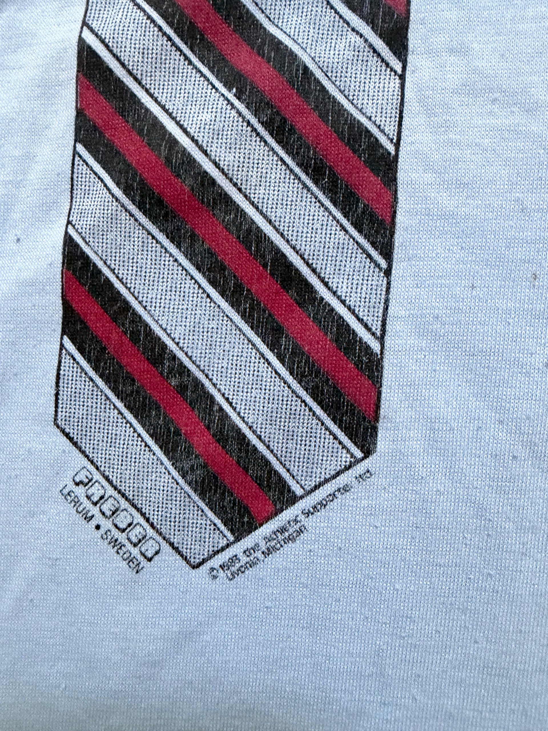 1980s Novelty Tie T-Shirt | Size XL