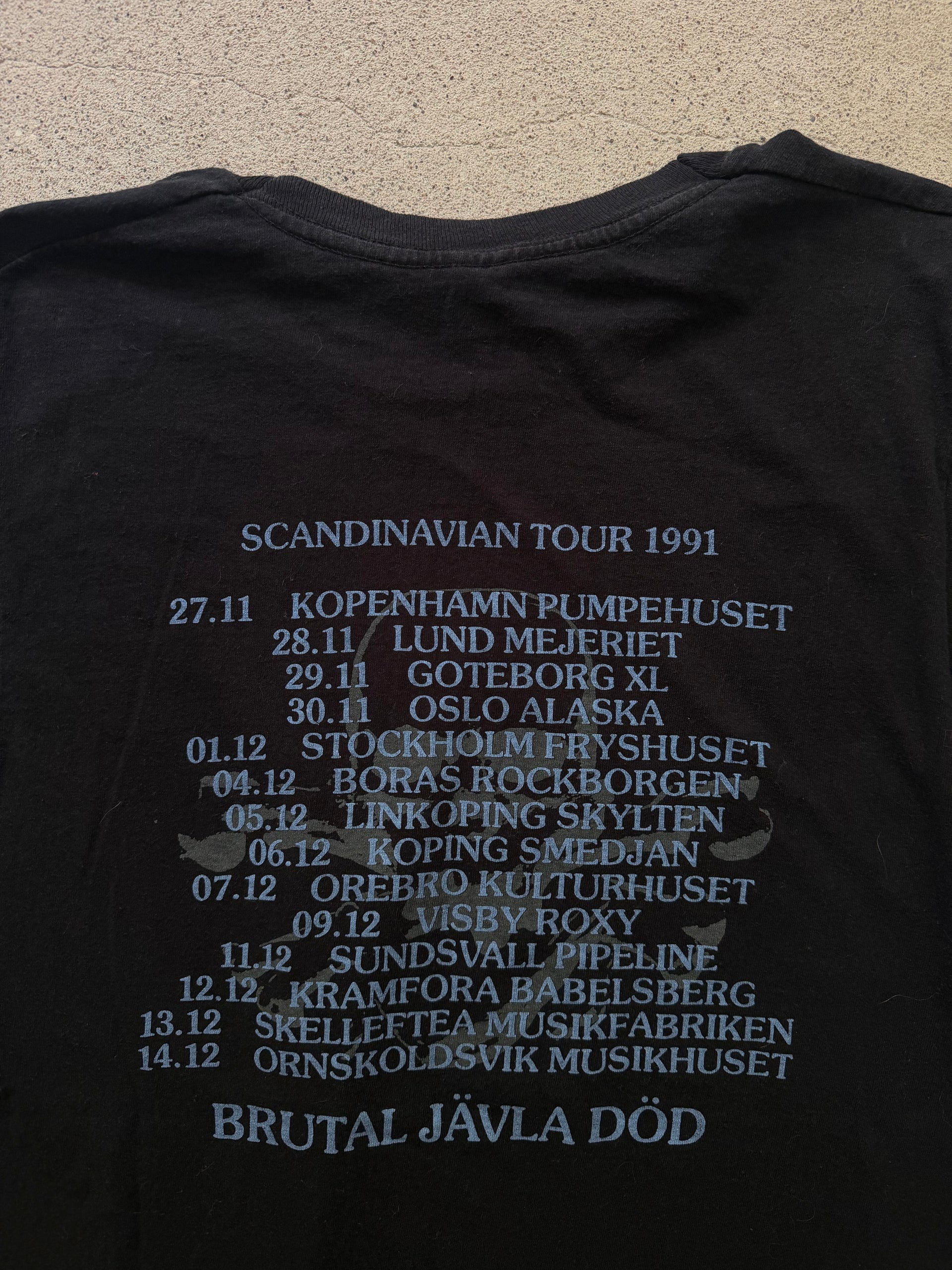90s Entombed Scandinavian Tour 1991 Vintage T-Shirt | Size L