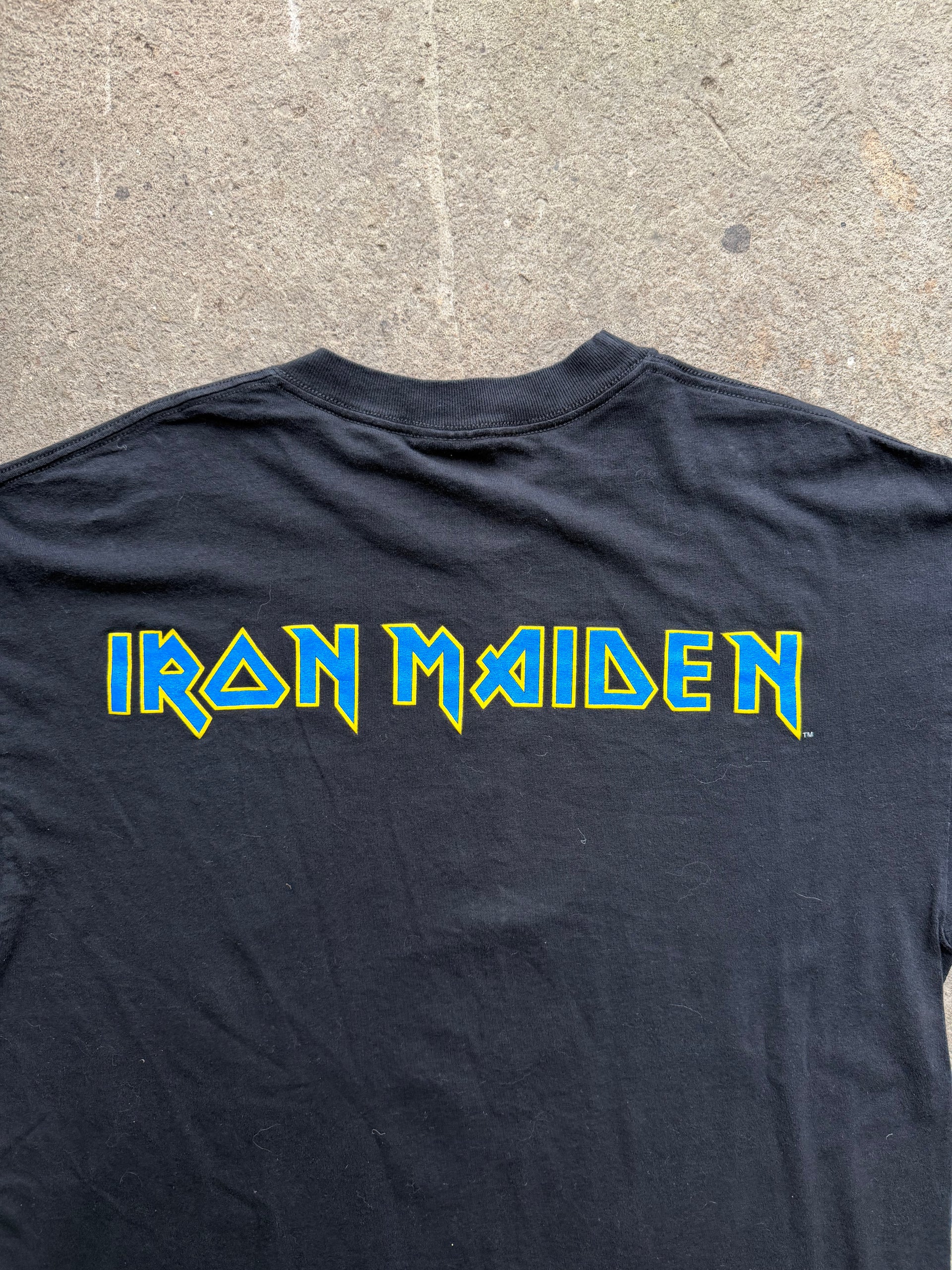 90s Iron Maiden Eddie Graphic all over print Tee | Size XL