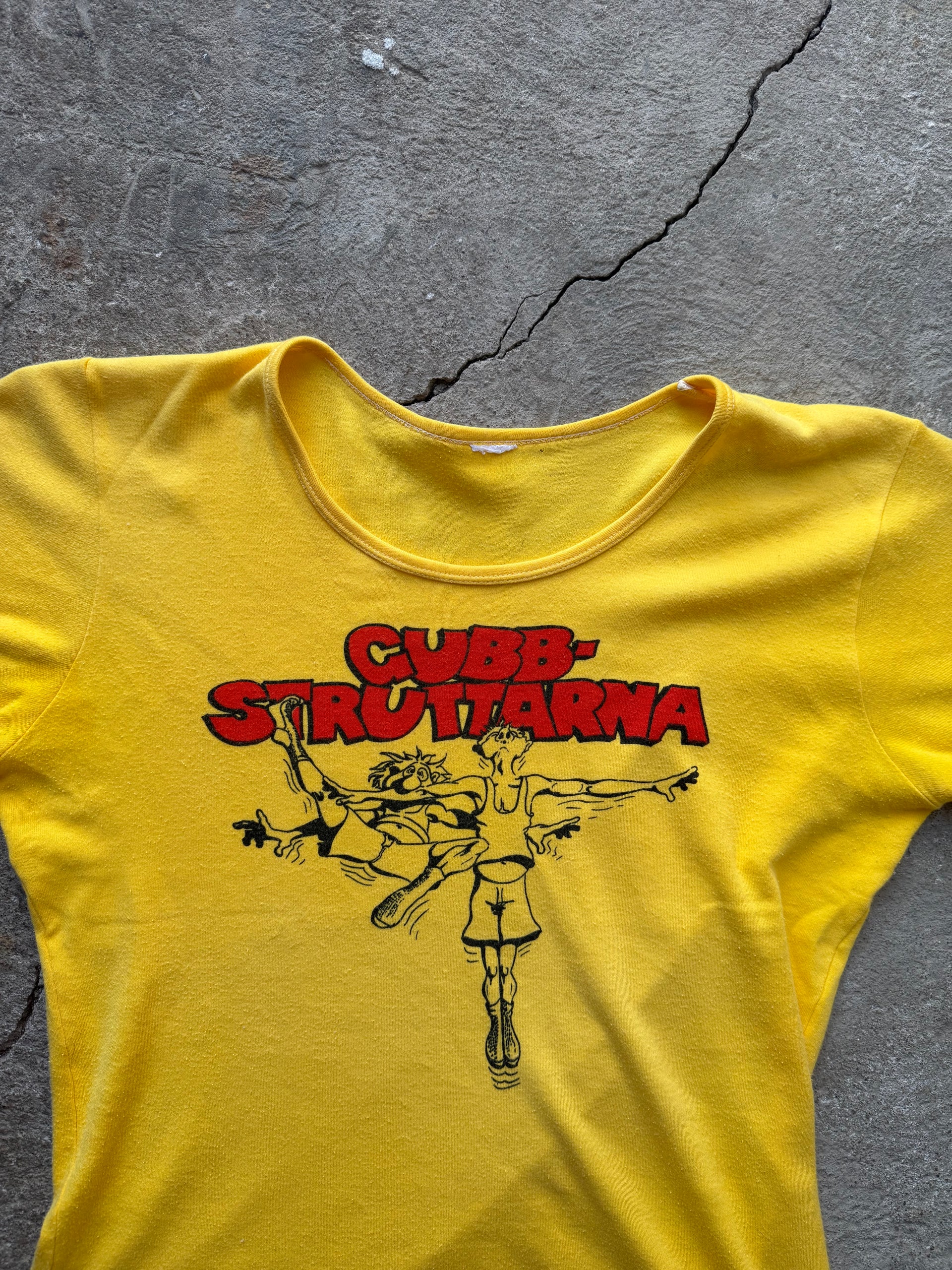 70s Swedish graphic Ringer Tee | Size M