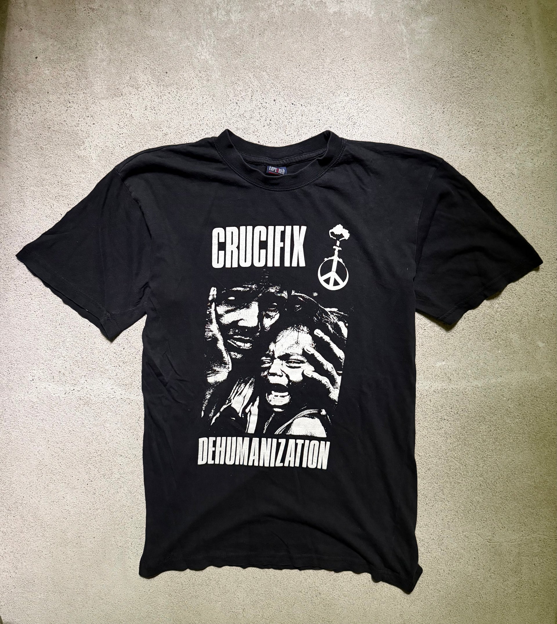 2000s Crucifix “Dehumanization” T-Shirt | Size M