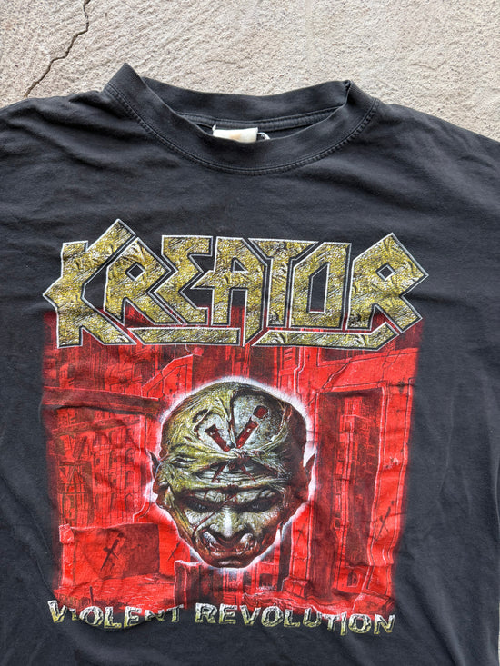 00s Kreator Violent Revolution Tour 2001 Vintage T-Shirt | Size L