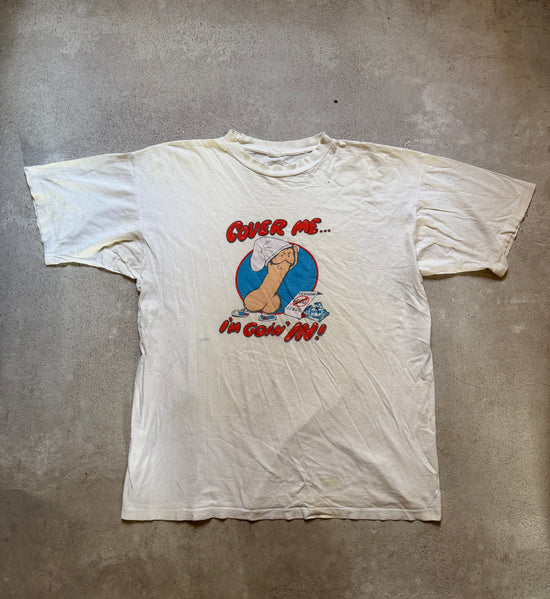 80s AIDS Prevention “Cover Me” Tee | size XL