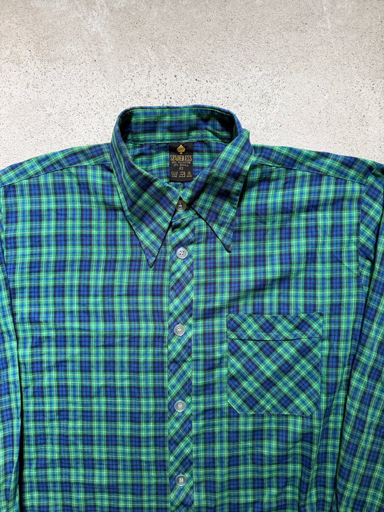 1970s Plaid Shirt | Size XL