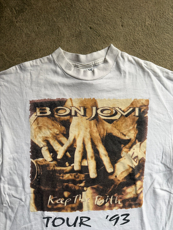 Bon Jovi Keep the Faith Tour 1993 Vintage Tee | Size L