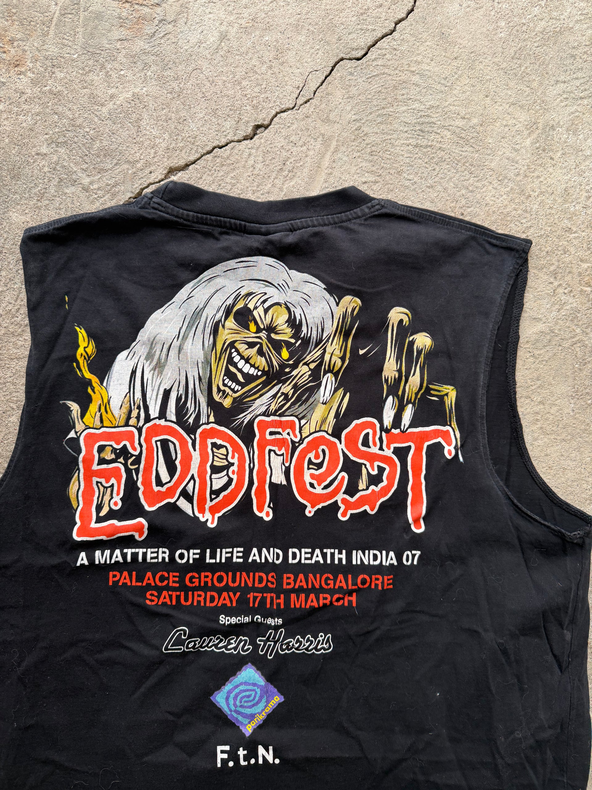 2000s Iron Maiden India 2007 Levi’s Sleeveless Tee | Size XL