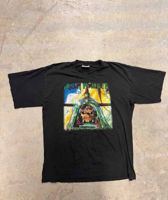 00s Iron Maiden “Aces High” Distressed Vintage Tee | Size L