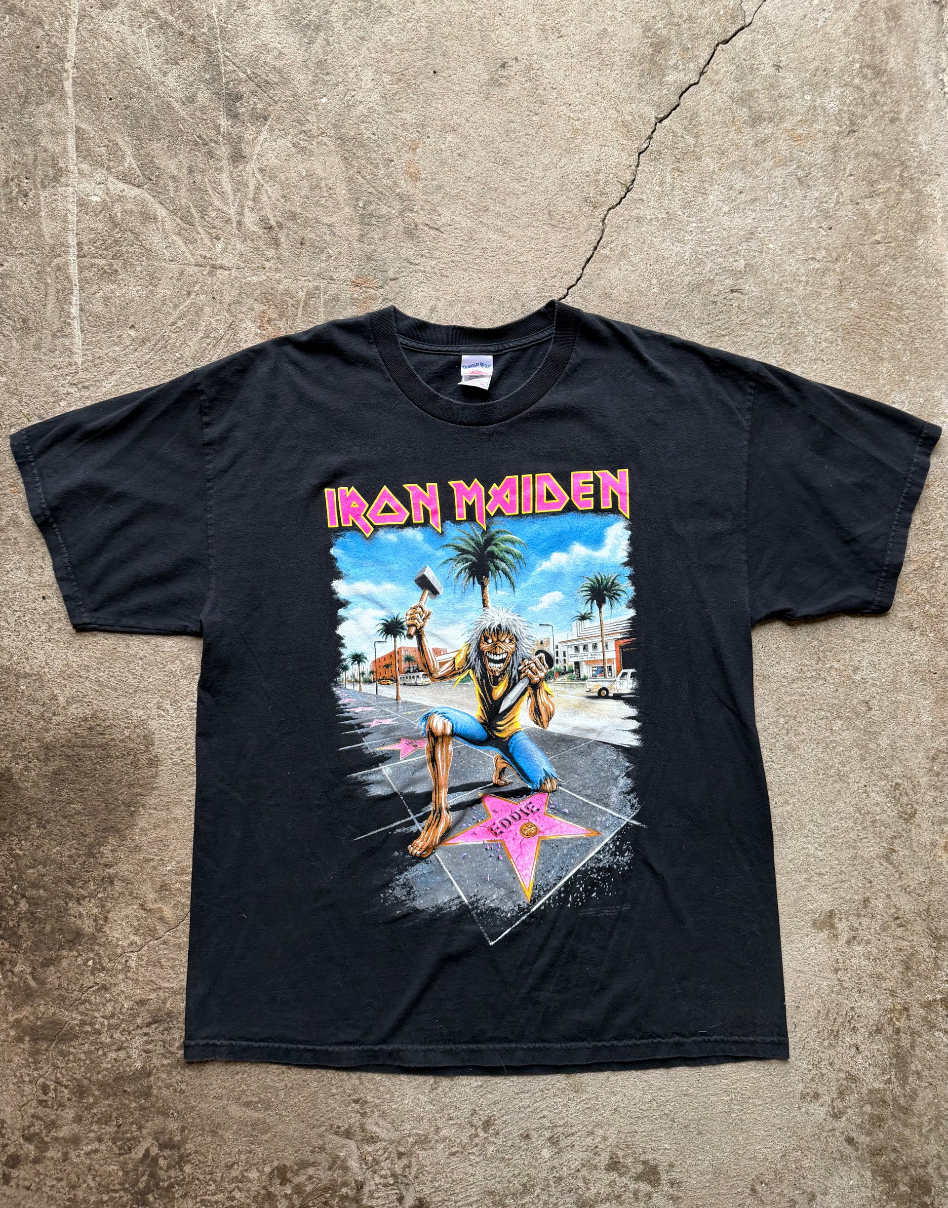 00s Iron Maiden LA Forum Hollywood Walk of Fame T-Shirt | Size XL
