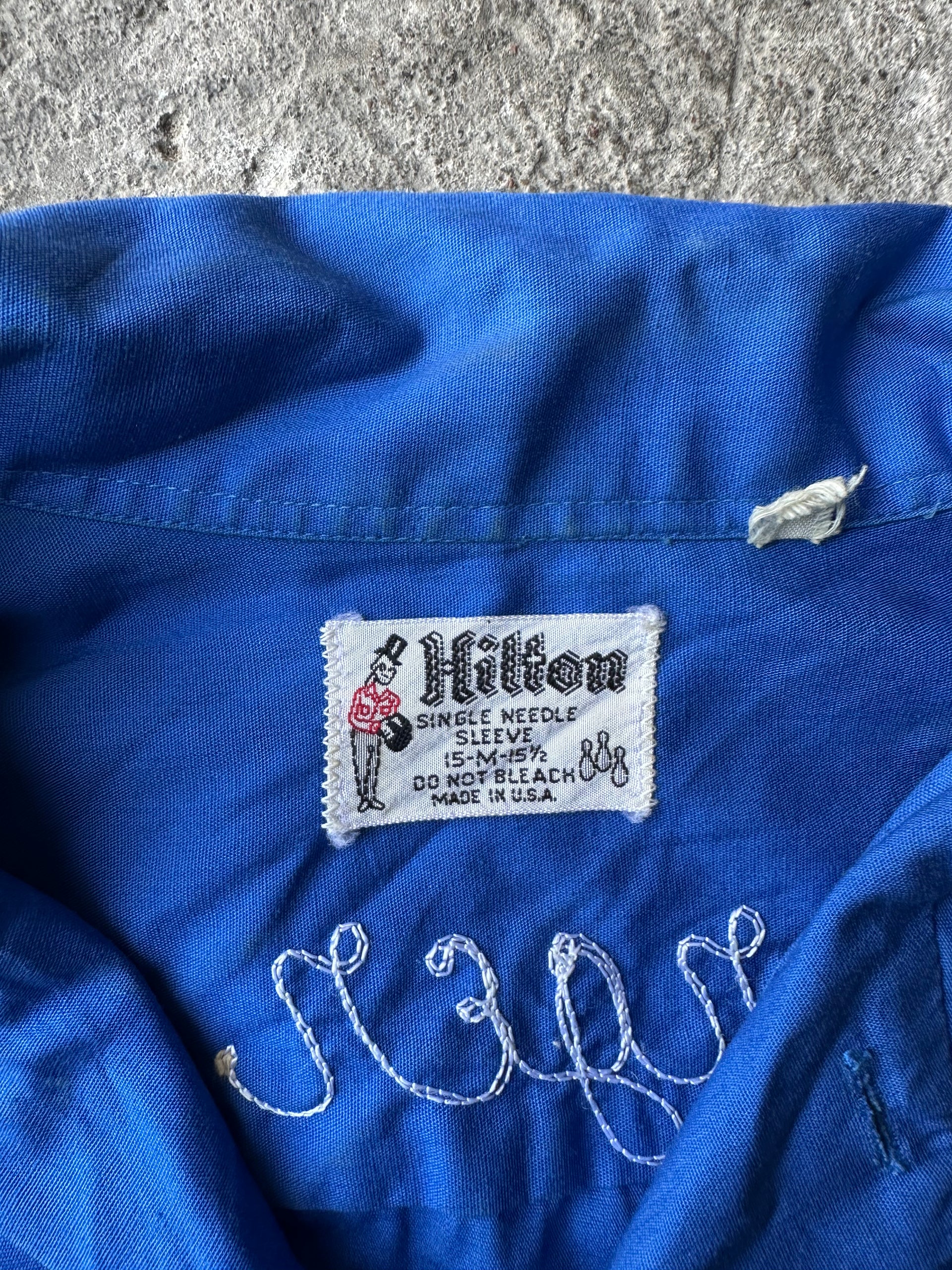 60s Hilton Bowling Shirt “Minot Stereo Land” | Size M