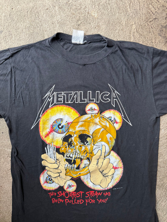 80s Metallica Shortest Straw 1988 Double Sided Tee | Size L