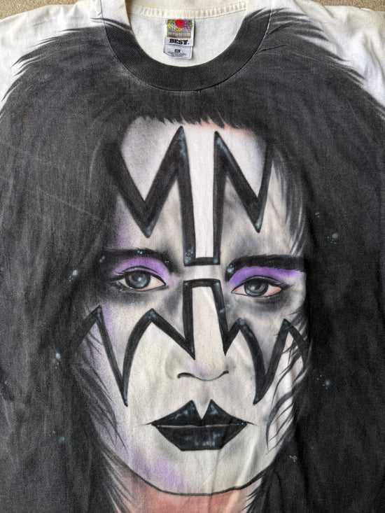 90s KISS Gene Simmons Airbrush T-Shirt | Size XL