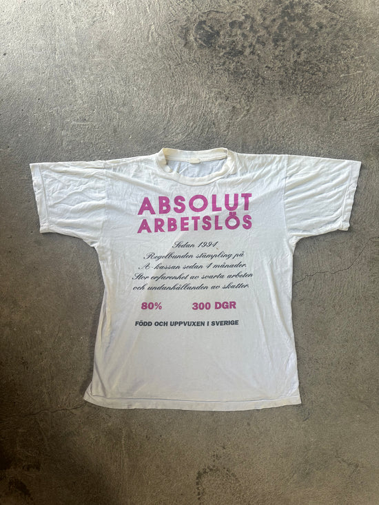 90s Absolut Arbetslös vintage Tee | Size XL