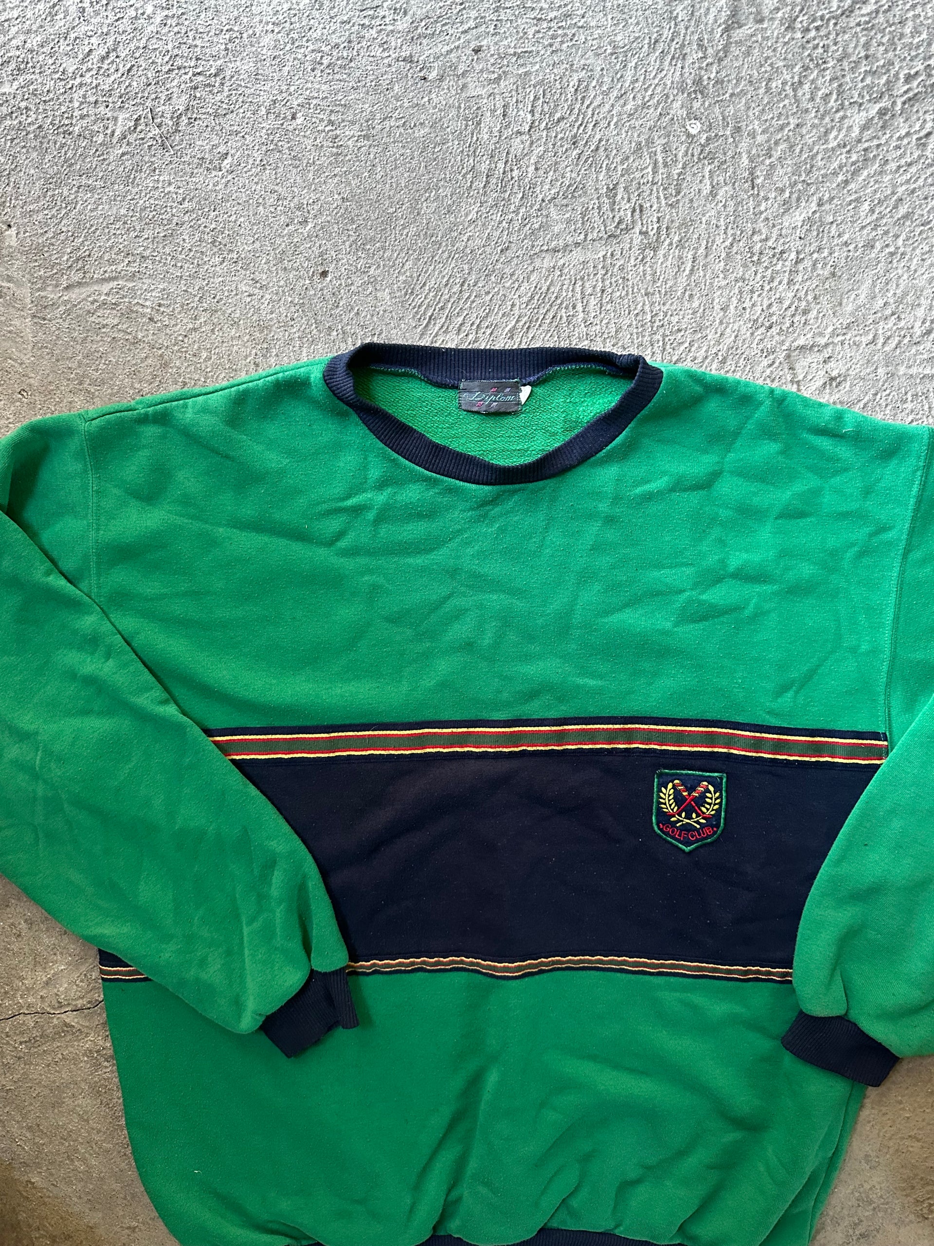 Diplom Golf Club Sweatshirt 90s | Green/Black | Size L/XL