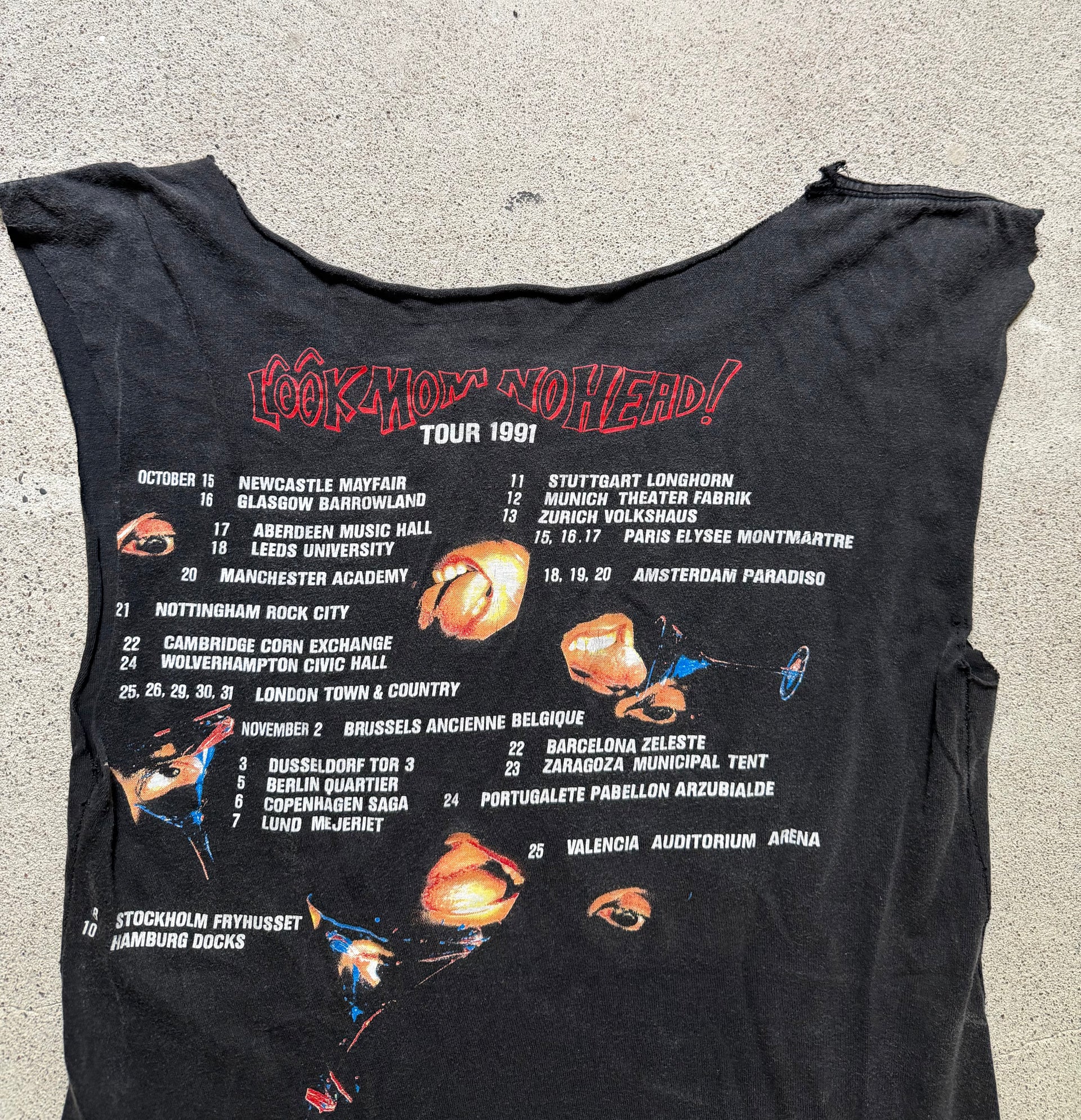 90s The Cramps Look Mom No Head Tour 1991 Cut Off Tee | Size M