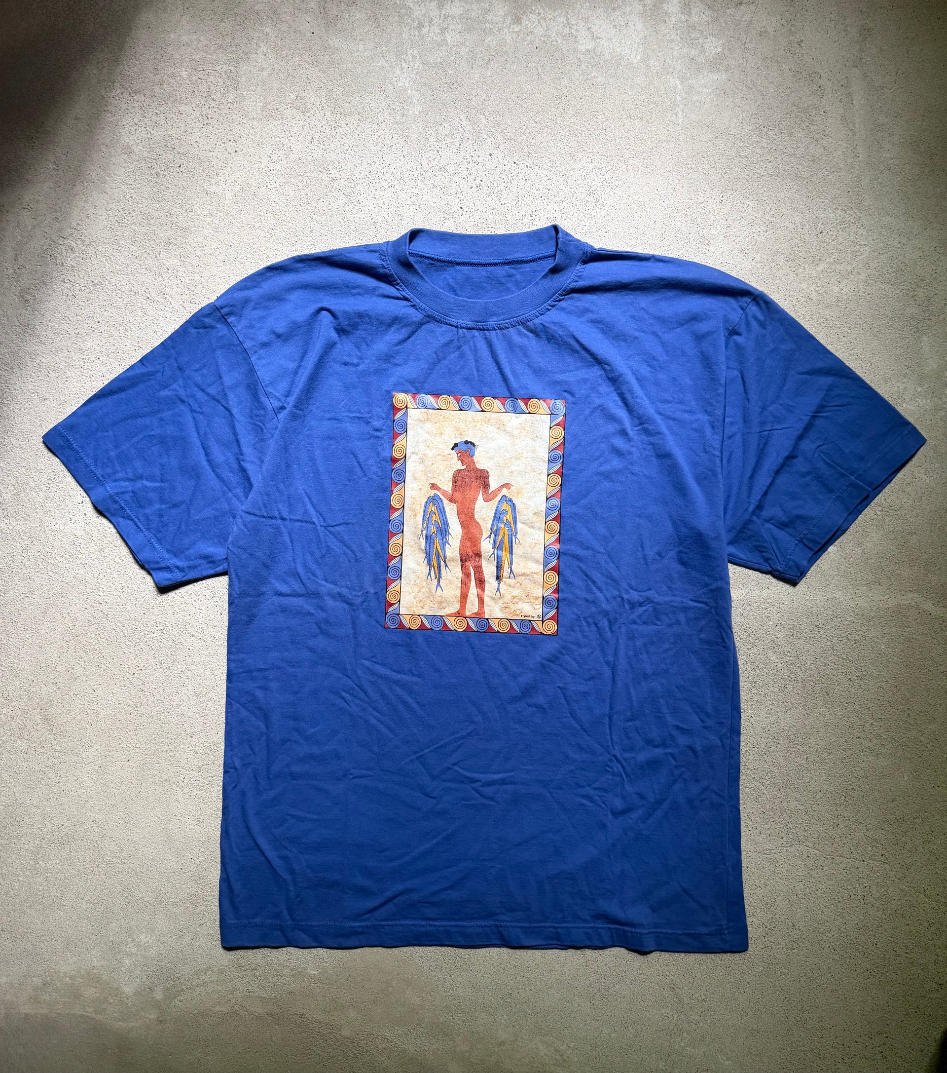 90s Mythological Art Print Tee | Size XL