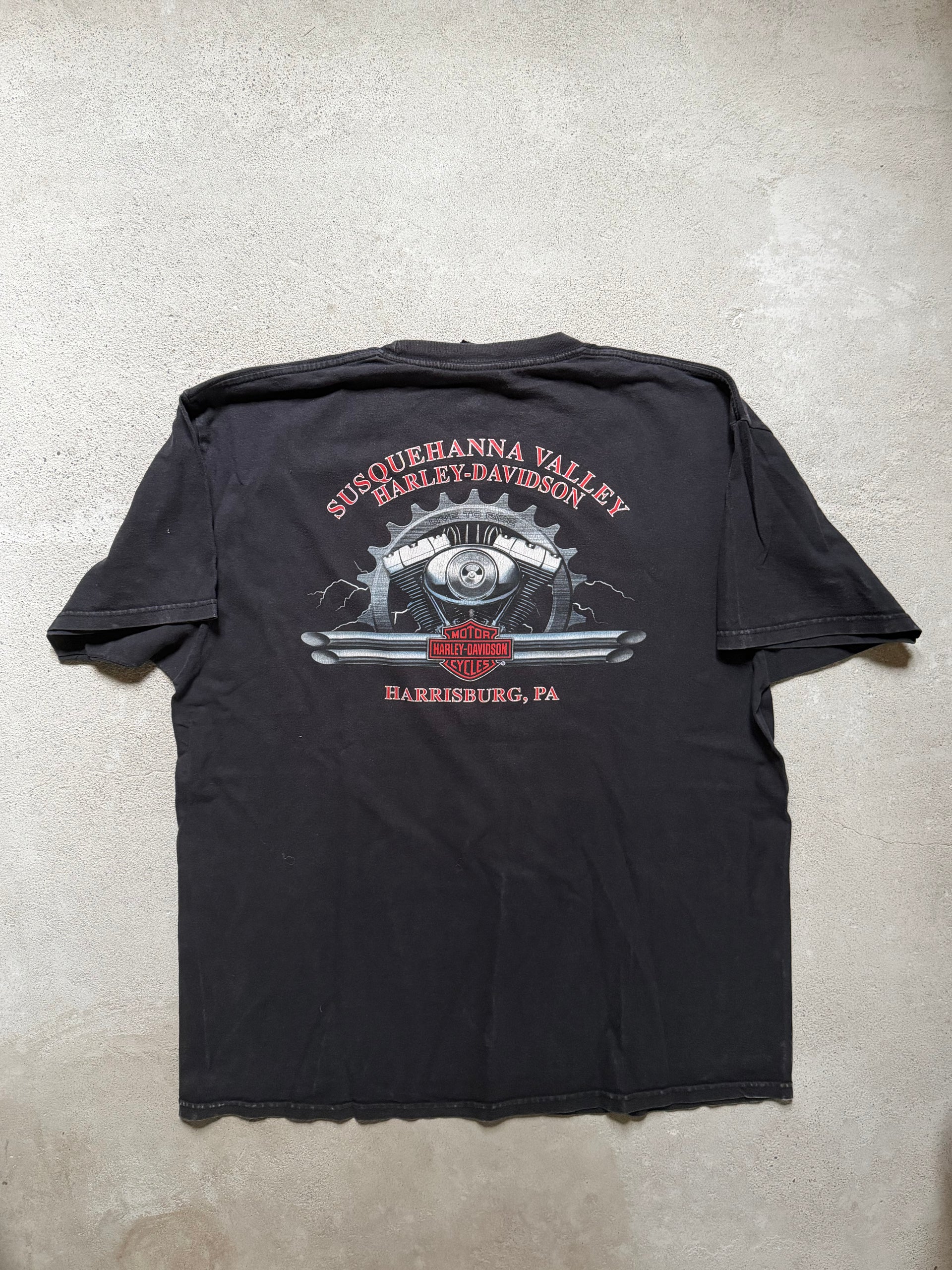 2000s Faded Harley-Davidson T-Shirt | Size XL