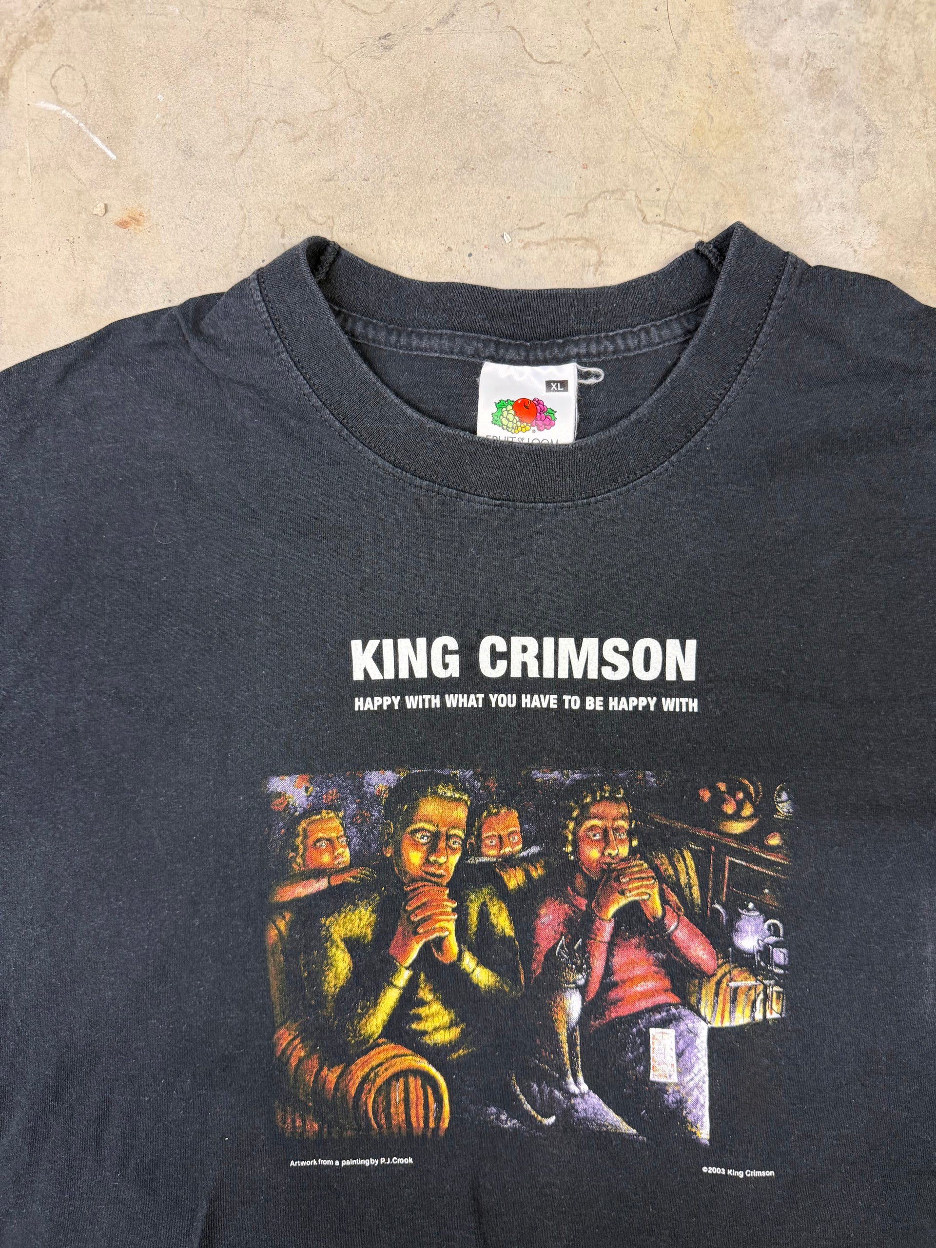 00s King Crimson “Happy With What You Have To Be Happy With” Vintage Tee | Size XL