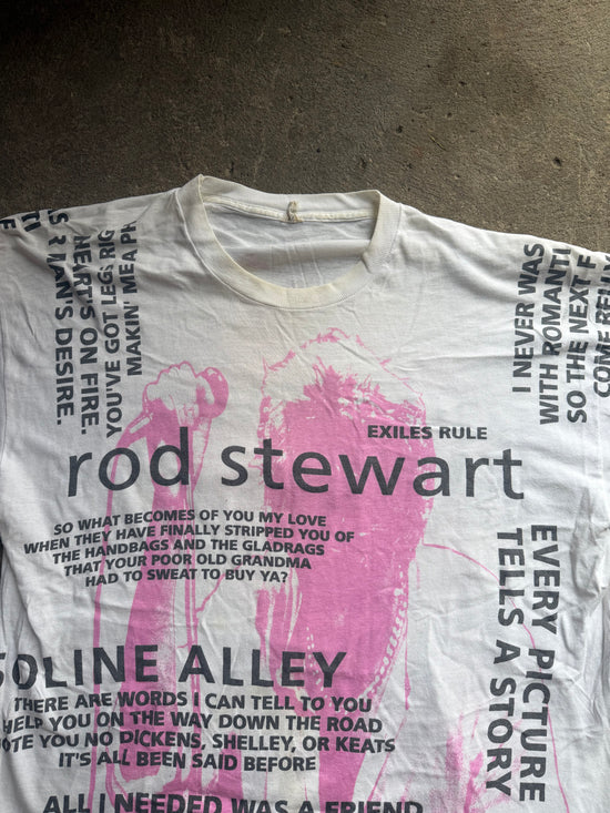 90s Rod Stewart All Over Print Vintage Tour T-Shirt | Size XL