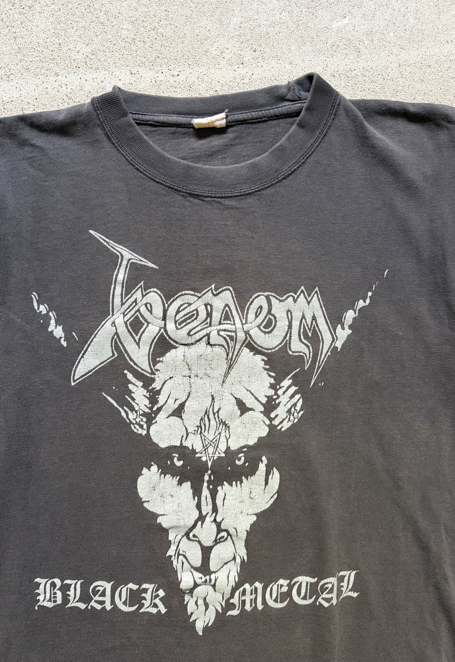 90s Venom Black Metal Tee | Size L