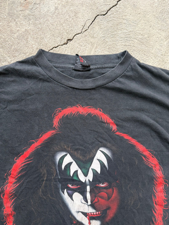 90s Kiss Faded Graphic T-Shirt | Size XL